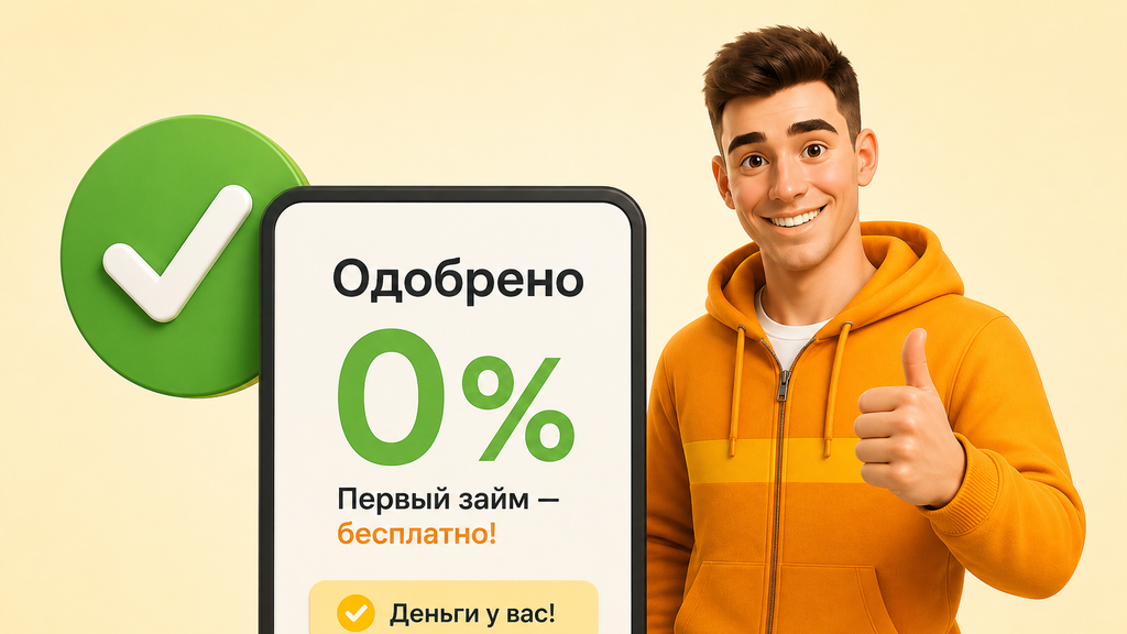 Первый займ под 0% в подборке МФО